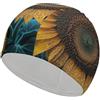 Anceky Cuffia da nuoto a forma di teiera per donne e uomini, cuffie da bagno impermeabili, mantengono i capelli asciutti, elastiche, cuffie da nuoto per adulti, comode cuffie da nuoto per capelli lunghi, cuf