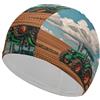 Anceky Cuffie da nuoto ad alta elasticità con motivo Bulldog inglesi, cuffie da nuoto per adulti antiscivolo e impermeabili, cappellino da nuoto per capelli lunghi, cappellino da nuoto per donne