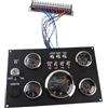 Domary Pannello Strumenti con Set di 5 Strumenti con Tachimetro GPS 0-120 | Acciaio Inossidabile ABS IP67, Yacht per Barche Marine 12V, Indicatore di Tensione del Livello del Carburante della