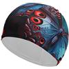 Anceky Cuffia da nuoto impermeabile per adulti Butterfly Bright Sunshine Summer Beach da donna, per capelli lunghi e corti