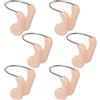 HEANUJJ 6 Pezzi Tappanaso per Nuoto Clip Nasale da Nuoto Silicone Beige Elastico e Comodo da Indossare