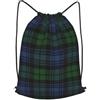 asbwuo Black Watch Antico Originale Scozzese Tartan Outdoor Tempo Libero Coulisse Zaino Leggero Impermeabile Borsa Sportiva per Uomo e Donna