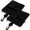 Abaodam 2 Pezzi Borsa Porta Tee da Golf Nera Zip, Compatta in Poliestere | Accessorio Pratico e Multifunzione, per Golfista, Uso Ufficio, Colore Nero