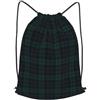 asbwuo Black Watch Tartan Outdoor Leisure Coulisse Zaino, Leggero Impermeabile Borsa Sportiva per Uomo e Donna