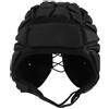 SAFIGLE Casco da Rugby Imbottitura, Regolabile, Traspirante, Nero | Imbottitura in Poliestere e Spugna, Fori di Ventilazione, Mentoniera Regolabile, per Atleti Palla