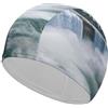 Anceky Cuffia da nuoto elastica con glitter neri, per adulti, antiscivolo, impermeabile, per capelli lunghi, da donna