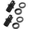 GRIRIW 2 Pezzi Adattatore Pompa Aria per Kayak e Tavola da Paddle Nero | ABS e Gomma, Chiusura Ermetica Leggera, Facile Gonfiaggio e Sgonfiaggio, per Kayak e Tavole