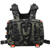 Generico Zaino da pesca impermeabile con porta canna e borsa petto 30x10x21cm | Acqua salata lago pesce gatto giornata viaggio campeggio barca mani libere borsa petto cinghie regolabili 30x10x21cm