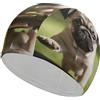 Anceky Cuffia da nuoto per donna, cuffia da nuoto per uomo, cuffia da bagno elastica alta, cuffie da nuoto con cuccioli di carlino per capelli lunghi e corti