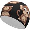 Anceky Cuffia da nuoto viola ondulata per donne e uomini, cuffie da bagno impermeabili, mantengono i capelli asciutti, elastiche, cuffie da nuoto per adulti, comode cuffie da nuoto per capelli lunghi, cuffie