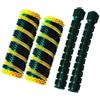 Baoblaze Copripresa Manubrio Rivestimento Manubrio Impugnatura Manubrio Manubrio Materiale in Gomma Morbida Assorbente Sudore Presa Sicura Testurizzata, Trasparente, Giallo con Spirale Nera