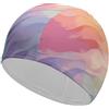 Anceky Cuffia da nuoto per donna, cuffia da nuoto per uomo, cuffia da bagno elastica alta, cuffie da nuoto arcobaleno per capelli lunghi e corti