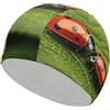 Anceky Squalo dei cartoni animati che galleggia nell'acqua Plaid color arcobaleno-png Cuffia da nuoto impermeabile per adulti da donna Cuffia da bagno per donne, capelli lunghi e corti