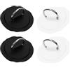 FESTFENDS 4 Pezzi Elemento per Kayak con Toppa in PVC e Fibbia in Acciaio | Sup Gonfiabile e Kayak, Fissaggio Sicuro per Attrezzatura, Leggero e Portatile, per Rafting e Acqua