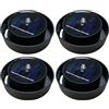 Lcarege Luce solare di ricambio per lanterna, 4 pezzi di ricambio per luce solare, scatola batteria LED con interruttore per lanterna e luci da giardino, nero, 6,3 cm