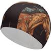 Anceky Cuffie da nuoto ad alta elasticità Abstract Kitty per adulti, cuffie da nuoto antiscivolo e impermeabili, cappellino da nuoto per capelli lunghi, cappellino da nuoto per donne
