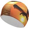 Anceky Cuffia da nuoto impermeabile Dove Sun Art Flying Dragon per donne e adulti, per capelli lunghi e corti