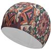 Anceky Cuffia da bagno vintage con mandala, cuffie da nuoto ad alta elasticità, adatte sia per capelli lunghi che corti, comoda cuffia da a grande per ridurre la resistenza e proteggere i capelli.