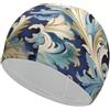 Anceky Berretto francese con motivo a rose, elegante berretto invernale caldo e morbido, berretto largo per uomo, berretto unisex