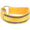 VILLCASE 2 Pezzi Bracciale Luminoso LED Regolabile in Nylon Giallo | Leggero e Confortevole, per Uomo e Donna, Adatto a Casco Bici e Zaino, Segnale Fluorescente