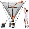 Generic Macchina Automatica per Il Rimbalzo Palla da Basket per Allenamento al tiro | Doppia alimentazione, display dati, velocità e distanza regolabili, rilevamento del canestro, per casa, stadio, campo gioco