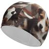 Anceky Cuffia da nuoto per donna, cuffia da nuoto per uomo, cuffia da bagno elastica alta, cuffie da nuoto a forma di cane carino per capelli lunghi e corti