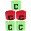 Kichvoe 5 Pezzi Fascia Capitano Calcio Regolabile Armband Sportivo Leggero | Uso Allenamento e Partita, Identificazione Chiara del Leader, Cambio Rapido, Accessorio Squadra