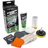 Motorkit Kit per Il restauro dei fari con Adattatore per Trapano. Riparazione Facile e Veloce. Kit Completo