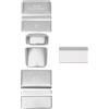 TUCKBOLD Adesivo Per Pannello Cambio Marce Per VW Golf 8 20-22 1 Set | Colore Argento, Materiale Lega Alluminio, Resistente All'Usura, Antigraffio, Facile Installazione