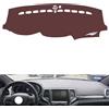 generico Pelle di alta qualità copri cruscotto Compatibile con JEEP Grand Cherokee 2011-2021，tappetino cruscotto Protezione solare Antiscivolo,Interni dell'auto-brown