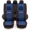 Auto Accessori Lupex Coprisedili Compatibili per Panda 319 dal 2012 a oggi | Made In Italy, Blu Scuro Nero, Versione Schienale Posteriore Intero, Set Completo 11 pezzi, in Policotone