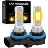 Teguangmei H8 H11 LED Lampadine Fendinebbia, 10000LM 6500K Giallo Dorato 600% Luminosità, CSP Chips H9 H16 H11 LED Lampade Fendinebbia DRL, Dimensioni Originali Plug & Play, 2 Pezzi