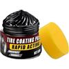 Generico Tire And Trim Restorer - 50g Coating Paste With Sponge | Wheel Trim Restorer Wax For Indoor Outdoor | Garage Cars Automotive Polishing Women Men | Premium Rubber Plastīc Cream Nourish Rejuvenate Deep