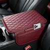 Saituo Home Bracciolo Auto Universale con 2 Tasche per Porteoggetti, Rosso | Copri Bracciolo Autos, Contiene Memory Foam, Accessori Auto Interno Comodo, Accessori Autos Interno per SUV e Maggior Parte