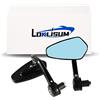LOKLISUM Specchietti Moto Lenti Antiriflesso Blu 7/8 22mm Specchietti Retrovisori Laterali Universali per Scooter Cruiser Chopper Street Bike Dirt Bike Z1000 MT 07 MT09 xsr 700 CB400 Cafe Racer