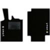 QUEMAR Tappetini Auto per Smart Fortwo 450, Bordo Perla, 2 Loghi+Ricami | 1998-2007 / W450 / Kit Tappeti Moquette e Gomma su Misura / Set 2 Anteriori / Ricami e Colori Personalizzati / Antiscivolo