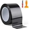 EFUTURETIME Nastro Fibra di Carbonio Autoadesiva Nero Lucido 7cm × 10m | Protezione per Paraurti per Auto Antigraffio, Strisce Decorative Adesive per Bagagliaio, Bicicletta, Moto, Mobili