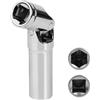 RowGlow Bussola articolata per candela di preriscaldamento esagonale 14mm 3/8, bussola per candela di preriscaldamento 14 mm auto, acciaio al cromo-vanadio (14mm)