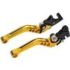 Mosklo Moto Leve Freno Leva Freno Universale In Alluminio Per Moto E Scooter, Disco Anteriore, Tamburo Posteriore, Doppio Disco, Leva Frizione Regolabile Moto Leve Freno Leva Frizione(Yellow)