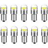 SOFOC BAY9S H21W 12V 2W Lampadina LED Bianco 6000K Luce retromarcia Luce di posizione Fendinebbia anteriore Luce freno Luce laterale 10 Pezzi