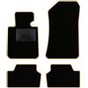 QUEMAR Tappetini Auto per Serie 1 2004-2014, Bordo Beige, 0 Ricami | E81 - E82 - E87 - E88 / Kit Tappeti Moquette e Gomma su Misura / Set 2 Anteriori + 2 Poster. / Ricami e Colori Personalizzati