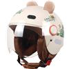 JianJud Casco Moto Per Bambini, Scooter, Casco Jet Con Visiera Parasole, Scooter Per Ragazze, Ciclomotore Per Ragazzi, 48-55 Cm, Per Bambini 3-15 Anni