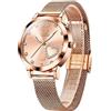 OLEVS Orologio Donna Ultra Sottile Cinturino Rete Acciaio Inossidabile Impermeabile Elegante Piccolo Facile da Leggere Quarzo Watches Regalo