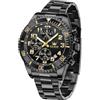 OLEVS Orologio grande da uomo, impermeabile, luminoso, in acciaio inox, fasi lunari, da uomo, analogico, cronografo, orologio da uomo, numeri arabi con data