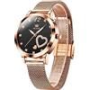 OLEVS Orologio Donna Ultra Sottile Cinturino Rete Acciaio Inossidabile Impermeabile Elegante Piccolo Facile da Leggere Quarzo Watches Regalo