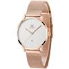OLEVS Orologio Donna Ultra Sottile Cinturino Rete Acciaio Inossidabile Impermeabile Elegante Piccolo Facile da Leggere Quarzo Watches Regalo