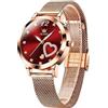 OLEVS Orologio Donna Ultra Sottile Cinturino Rete Acciaio Inossidabile Impermeabile Elegante Piccolo Facile da Leggere Quarzo Watches Regalo