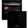 KKT KOLBE Set forno e piano a induzione SET8017IH592FZ, 60 cm nero argento | Pulizia catalitica, Zona flessibile, 4 zone, Booster, Funzione pizza, Grill, Aria calda, Timer automatico