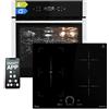 KKT KOLBE Set forno e piano a induzione SET8313HCIH592FZ 60 cm nero argento | Controllo WiFi, Zona flessibile, 4 zone, Booster, Girarrosto, Grill, Aria calda, Timer automatico, Funzione pizza
