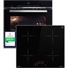 KKT KOLBE Set forno e piano a induzione con cornice SET8017IH859ED, 60 cm | Pulizia catalitica, 4 zone, Funzione pizza, Grill, Aria calda, Timer automatico